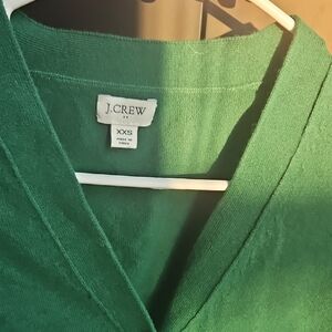 J. Crew Emerald V-Neck Top